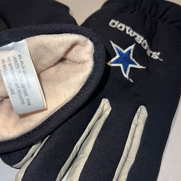 Dallas Cowboys flannel lined warm winter Waterproof gloves Men’s L XL - Picture 5 of 7